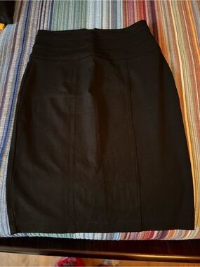 CAbi Black Tailored Pencil Skirt